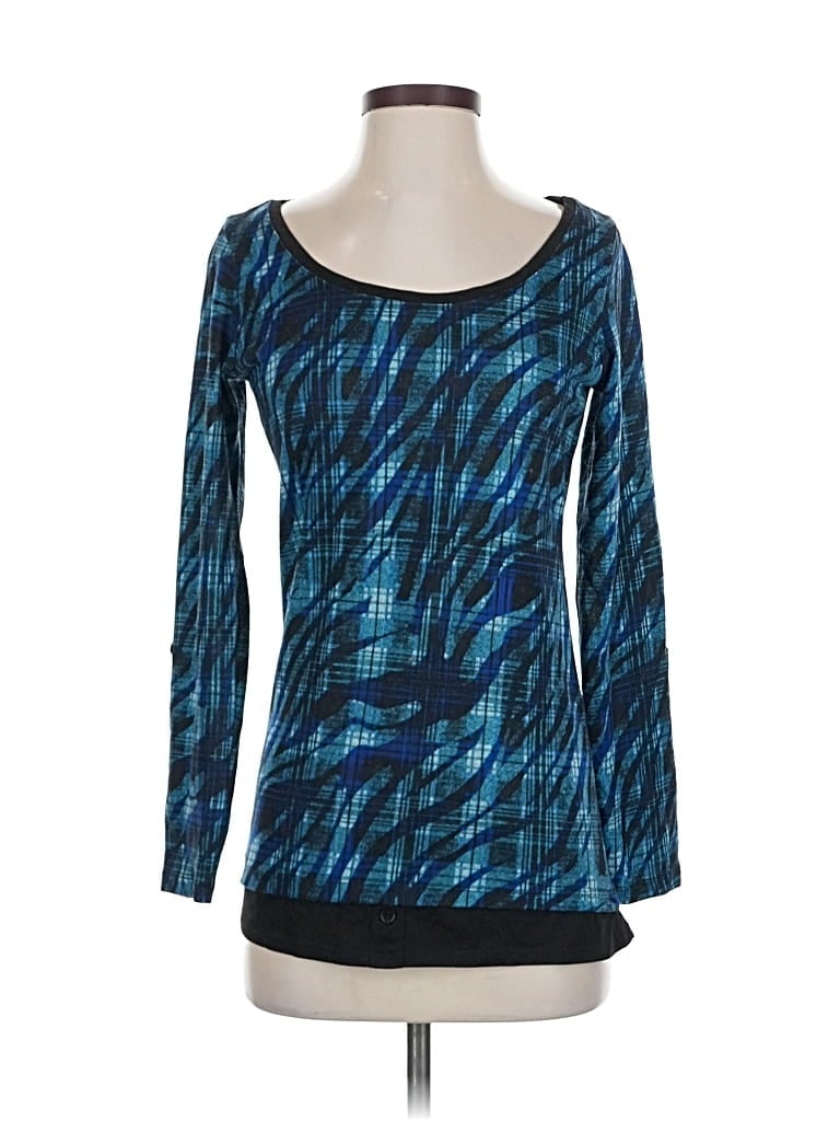 Pre-owned Bobbie Brooks 3/4 Sleeve T-shirt In Blue