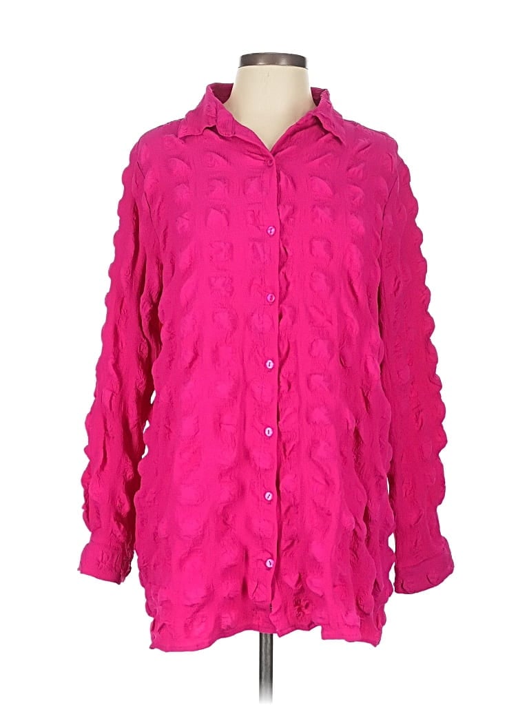 Pre-owned Boohoo Long Sleeve Blouse In Pink