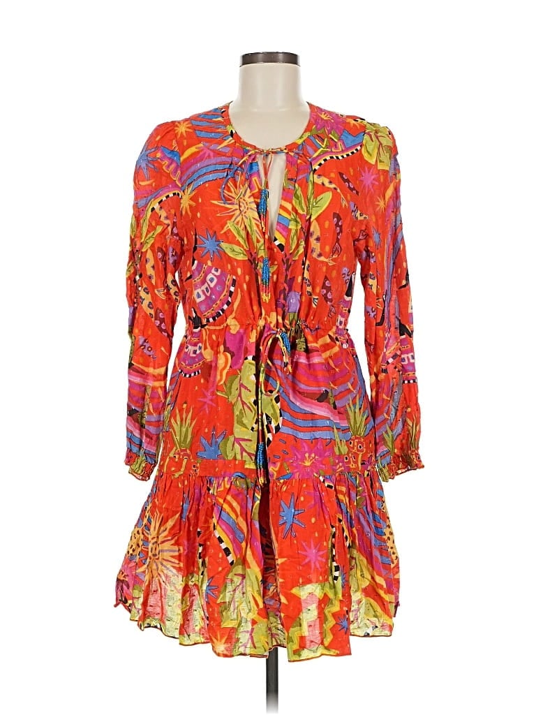 Pre-owned Farm Rio Casual Dress In Orange