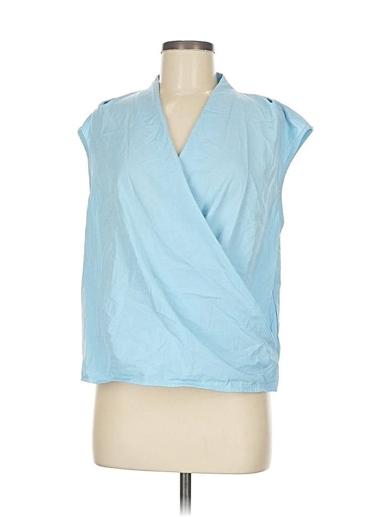 Pre-owned Unbranded Sleeveless Blouse In Blue