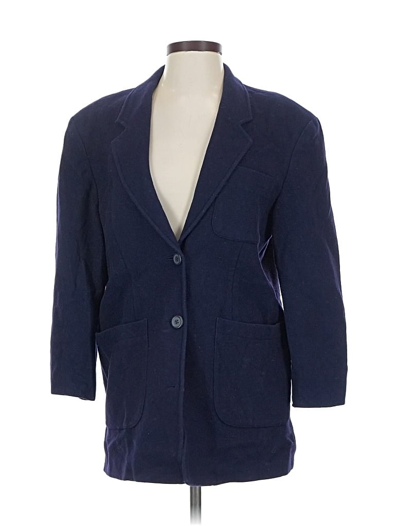 Pre-owned United Colors Of Benetton Wool Blazer Jacket In Blue
