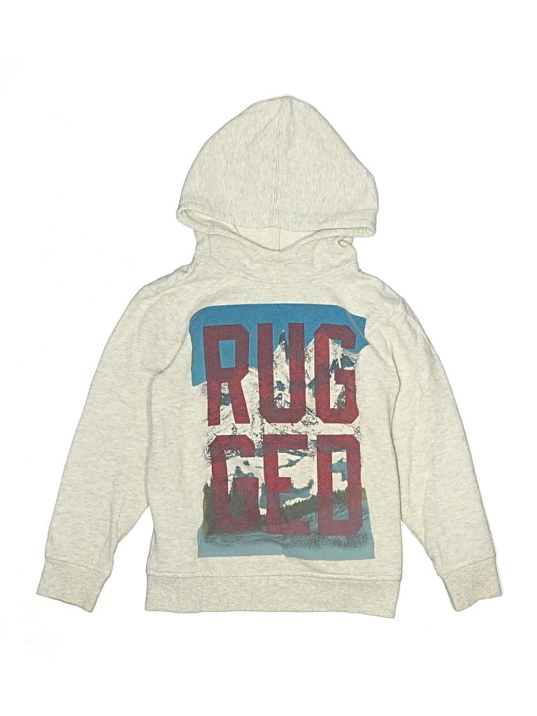 Pre-owned Gymboree Kids' Pullover Hoodie In Silver