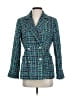 Rachel Zoe Tweed Teal Blue Blazer Size S - photo 1