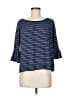 MICHAEL Michael Kors Blue 3/4 Sleeve Top Size M - photo 1