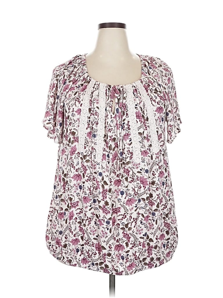 Torrid Short Sleeve Blouse In Multi