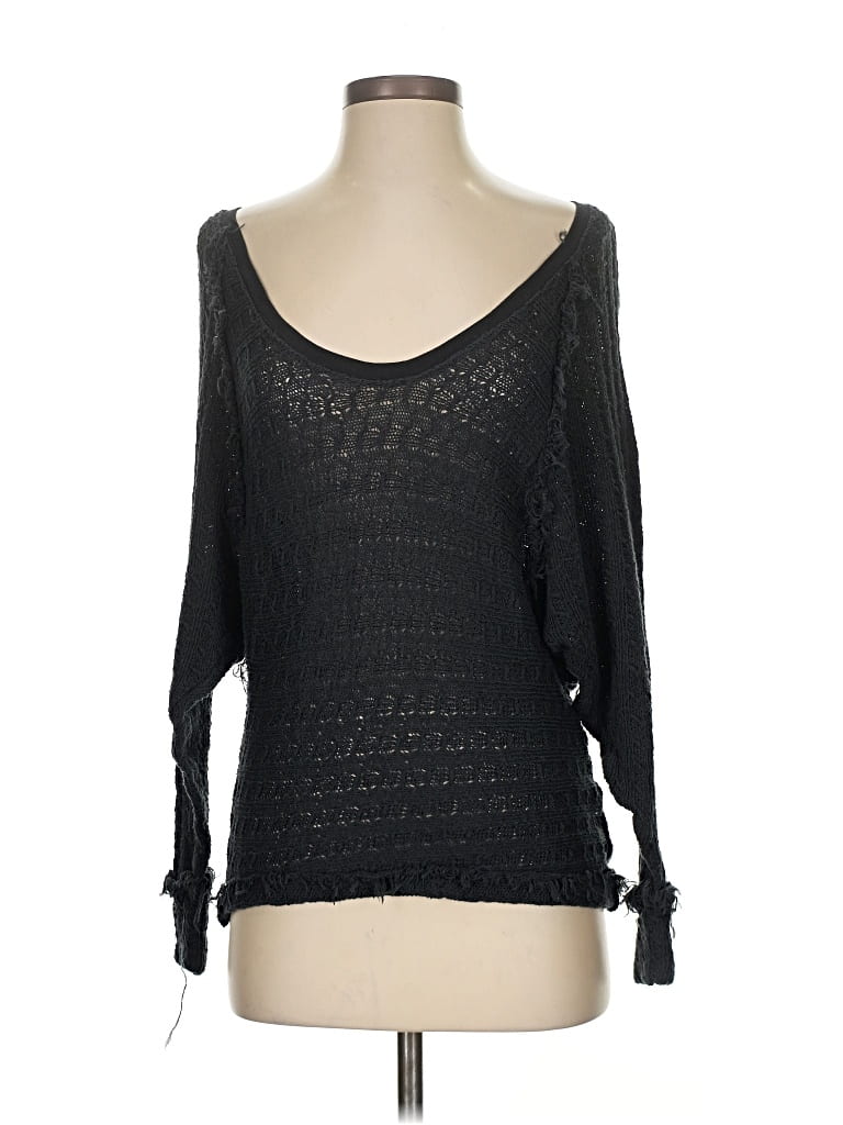 Pre-owned We The Free Pullover Sweater In Black