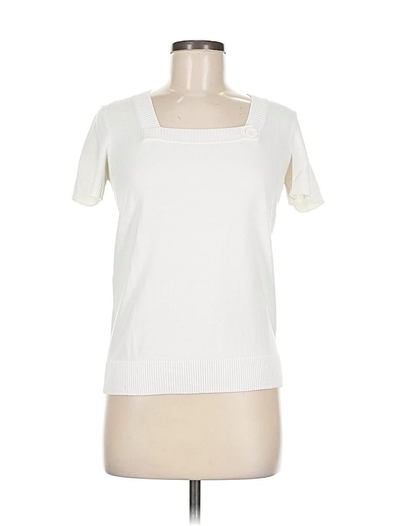 Pre-owned Dalia Pullover Sweater In White