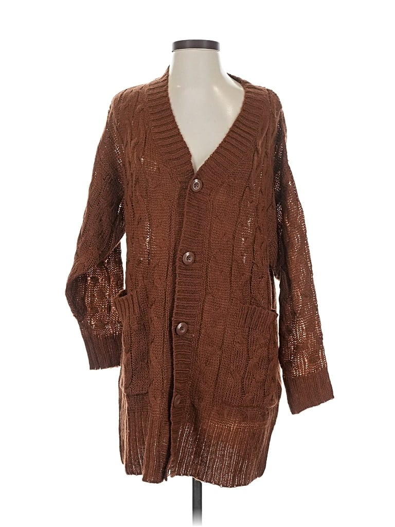 Pre-owned Lularoe Cardigan Sweater In Brown