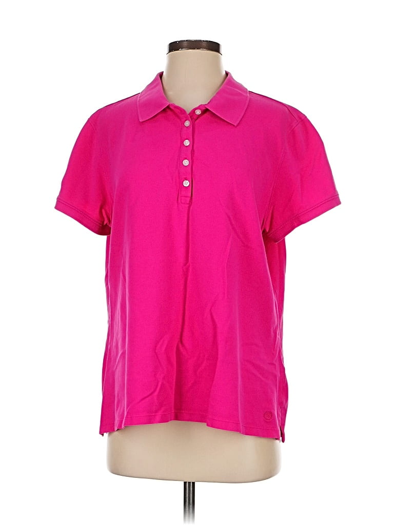 Pre-owned Izod Short Sleeve Polo Shirt In Pink