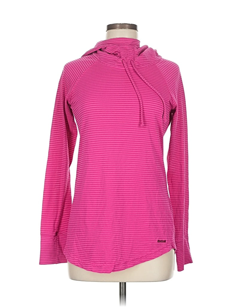 Pre-owned Reebok Pullover Hoodie In Pink