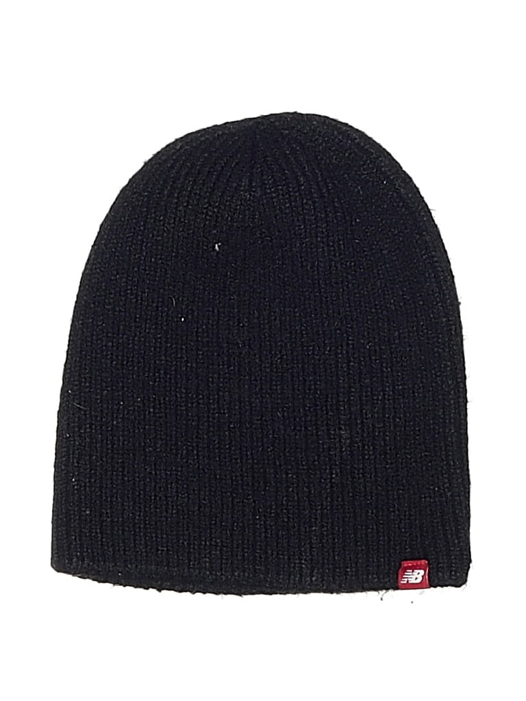 Pre-owned New Balance Kids' Beanie Hat In Black