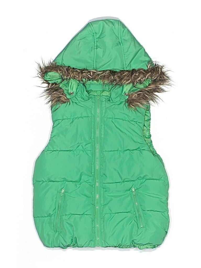 Pre-owned Justice Kids' Snow Jacket In Green