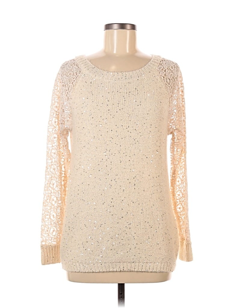 Pre-owned Assorted Brands Pullover Sweater In White