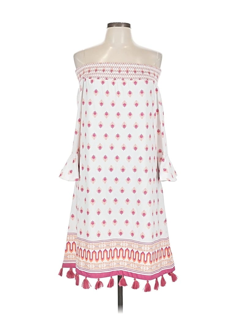 Pre-owned Cabana Life Casual Dress In White