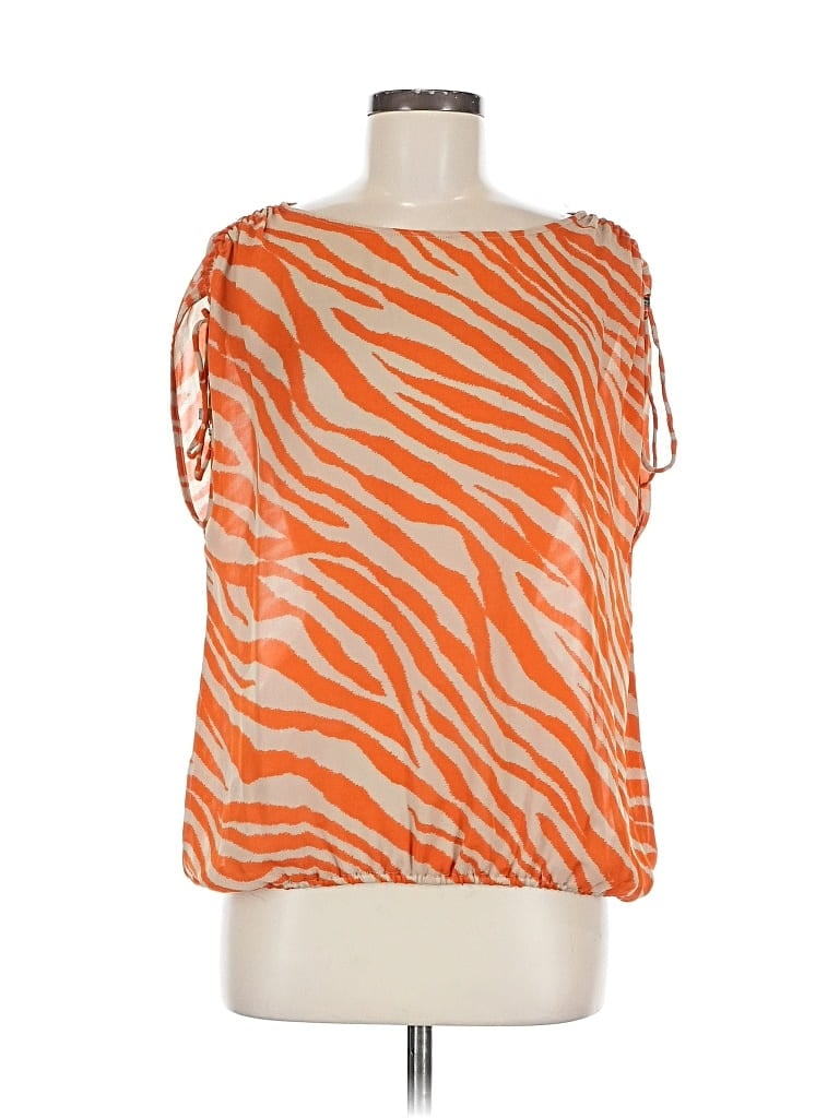 Pre-owned Michael Michael Kors Sleeveless Blouse In Orange