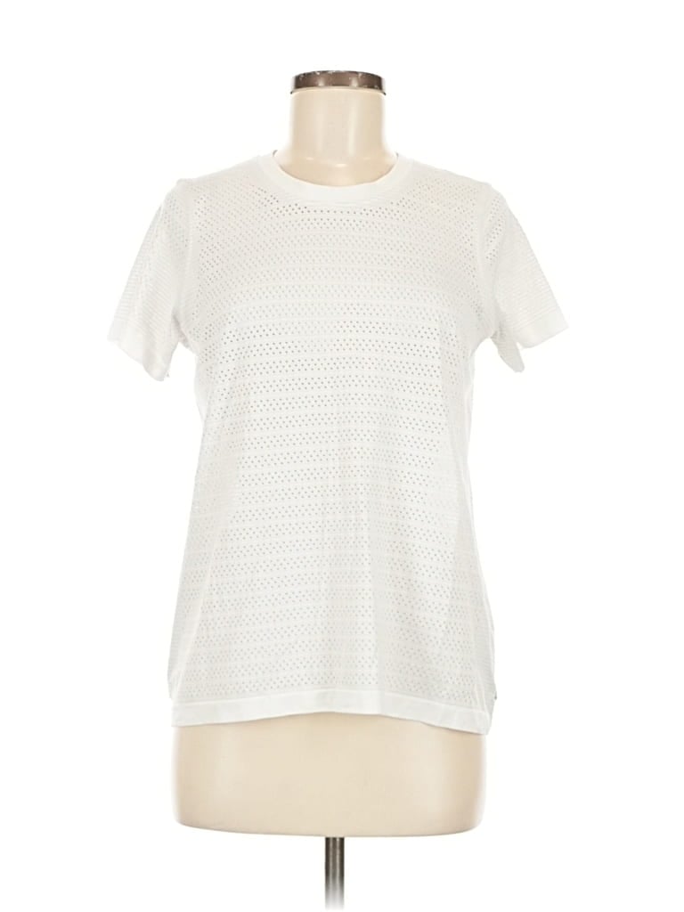 Pre-owned Lululemon Lab Short Sleeve T-shirt In White