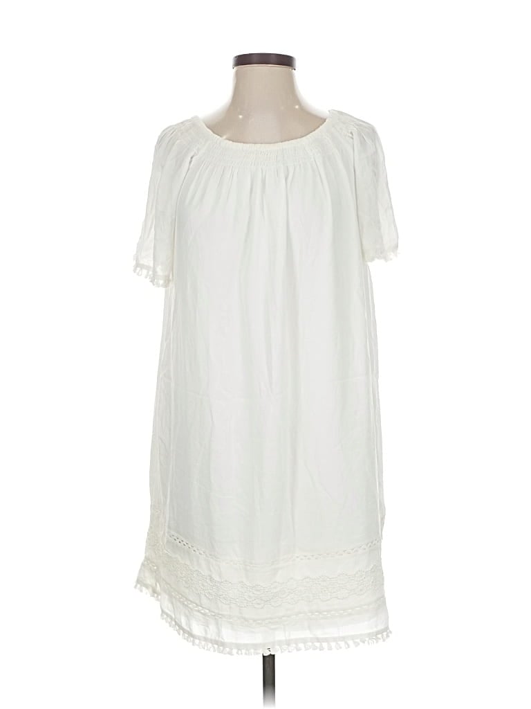 Pre-owned Ann Taylor Loft Casual Dress In White