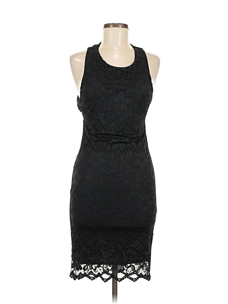 Pre-owned Something Navy Cocktail Dress In Black