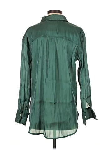 By Anthropologie Long Sleeve Silk Top (view 2)