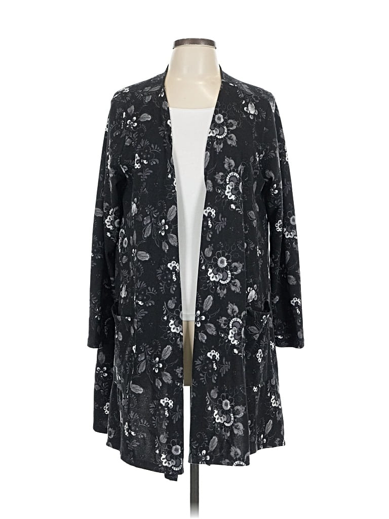 Pre-owned Lularoe Cardigan Sweater In Black