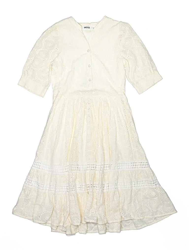 Pre-owned Assorted Brands Kids' Dress In White