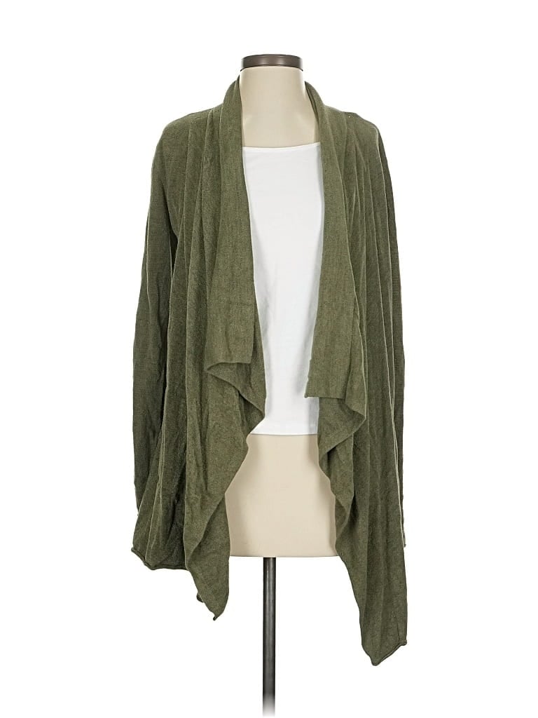 Pre-owned Barefoot Dreams Cozychic Lite Cardigan Sweater In Green