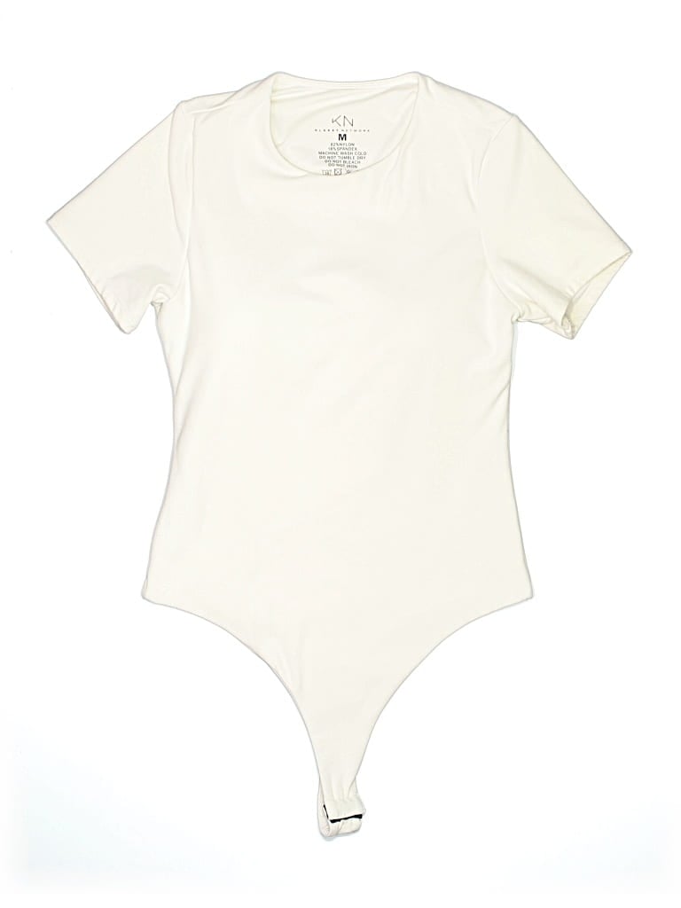 Pre-owned Klassy Network Bodysuit In White