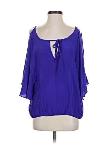 Bebe 3/4 Sleeve Silk Top (view 1)