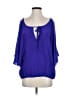 Bebe 100% Silk Purple 3/4 Sleeve Silk Top Size S - photo 1