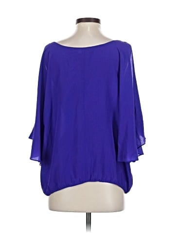 Bebe 3/4 Sleeve Silk Top (view 2)