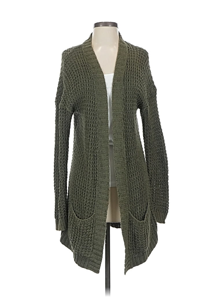 Pre-owned Express Outlet Cardigan Sweater In Green