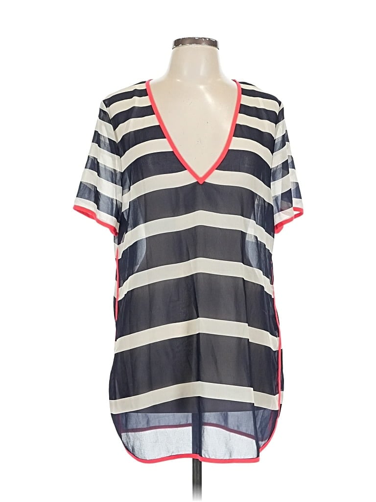 Pre-owned Ted Baker Short Sleeve Blouse In Gray