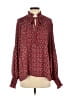 Max Studio 100% Polyester Burgundy Long Sleeve Blouse Size S - photo 1