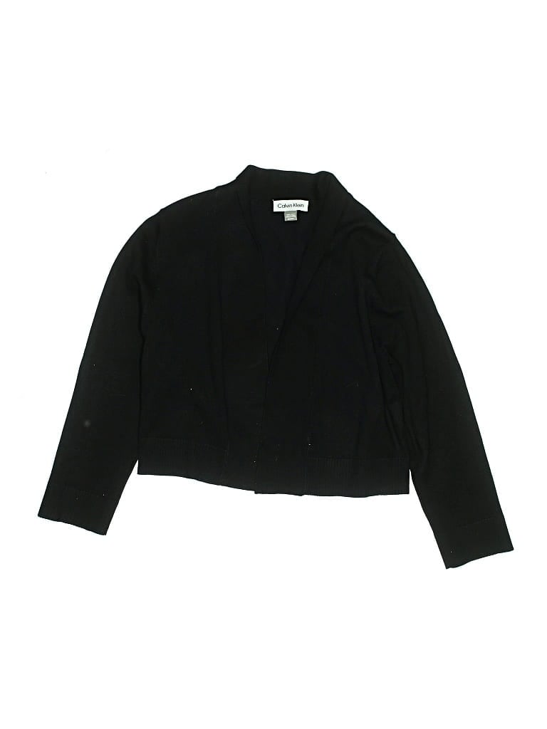 Pre-owned Calvin Klein Kids' Cardigan Sweater In Black