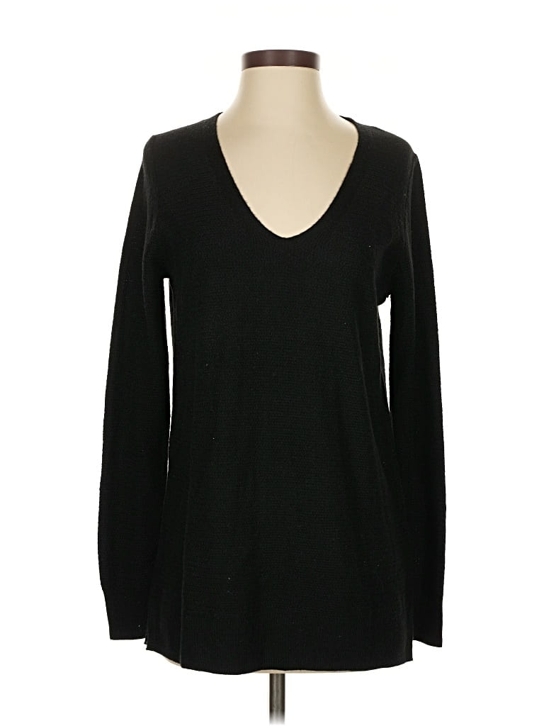 Gap Long Sleeve Top Black V Neck Tops