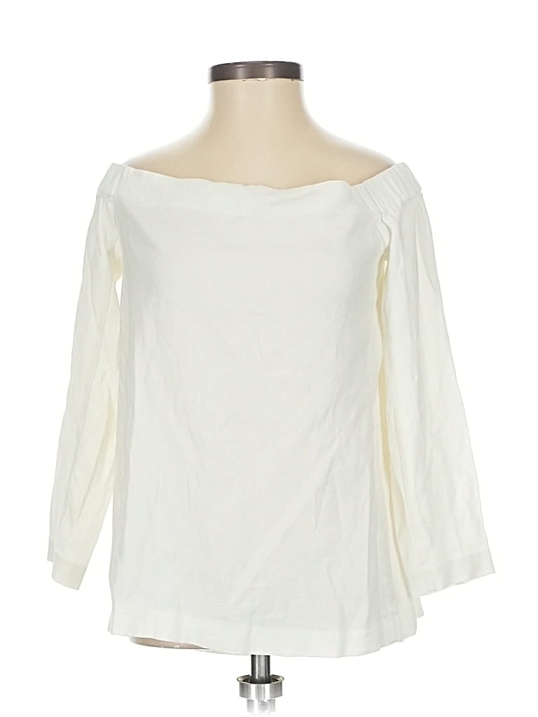 Pre-owned Club Monaco 3/4 Sleeve Blouse In White
