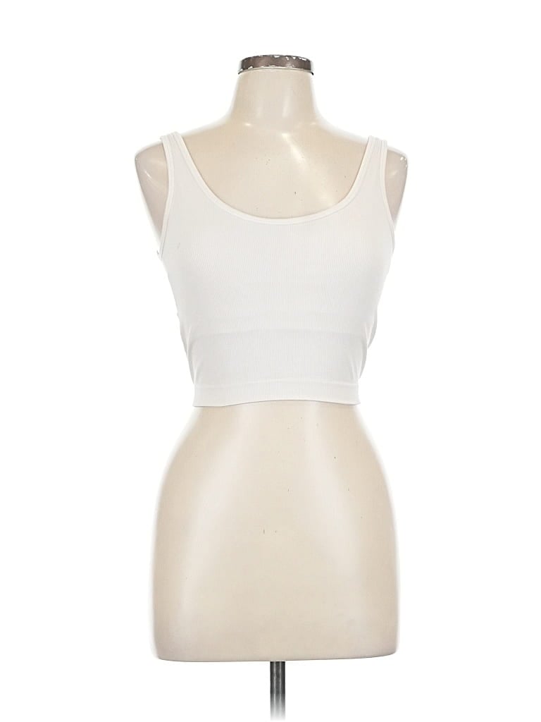 Pre-owned Pro-fit Tank Top Ivory Strapless Neckline Tops In White
