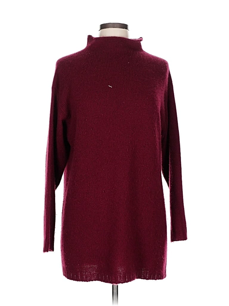 Pre-owned Malo Turtleneck Sweater In Burgundy