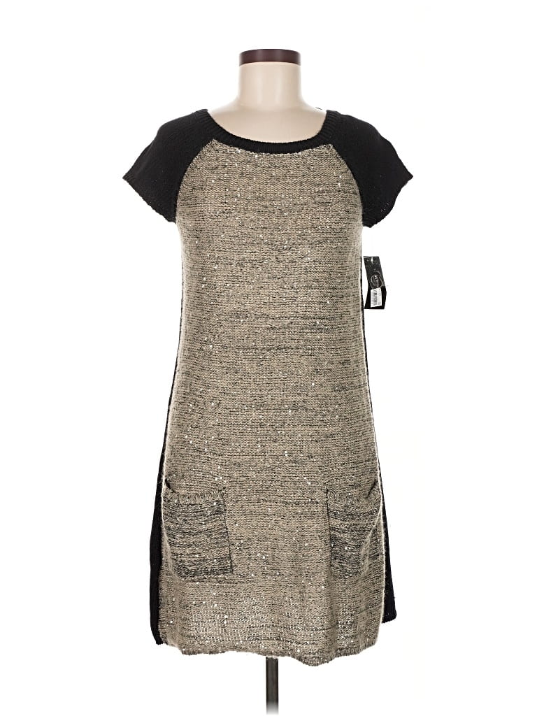 Style & Co Casual Dress In Gray