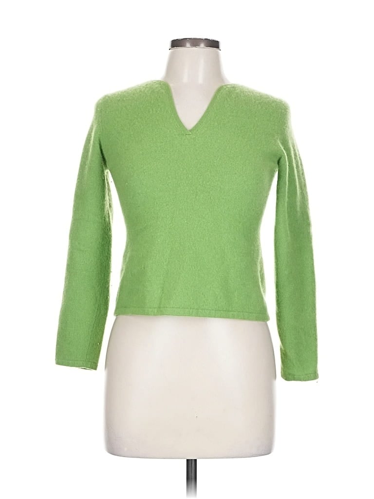 Pre-owned Charter Club Cashmere Pullover Sweater In Green
