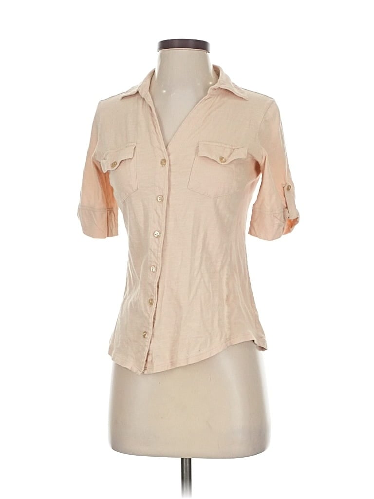 Pre-owned New Directions Short Sleeve Blouse In Brown