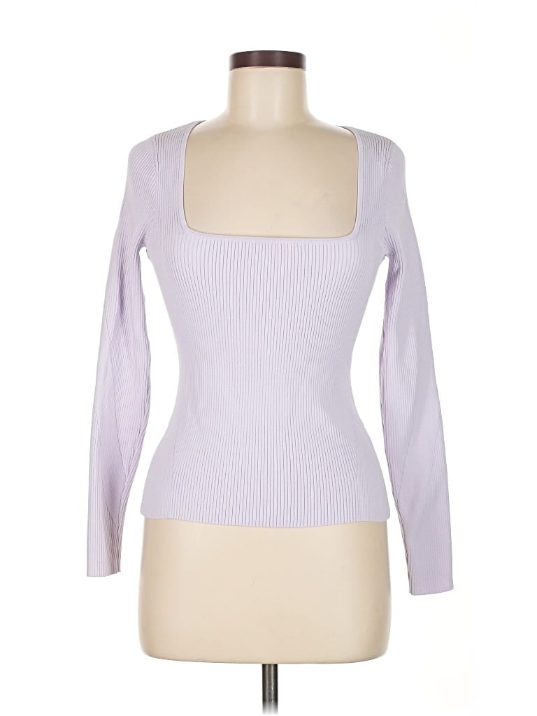 Rag & Bone Long Sleeve Top Purple Square Neckline Tops In Purple