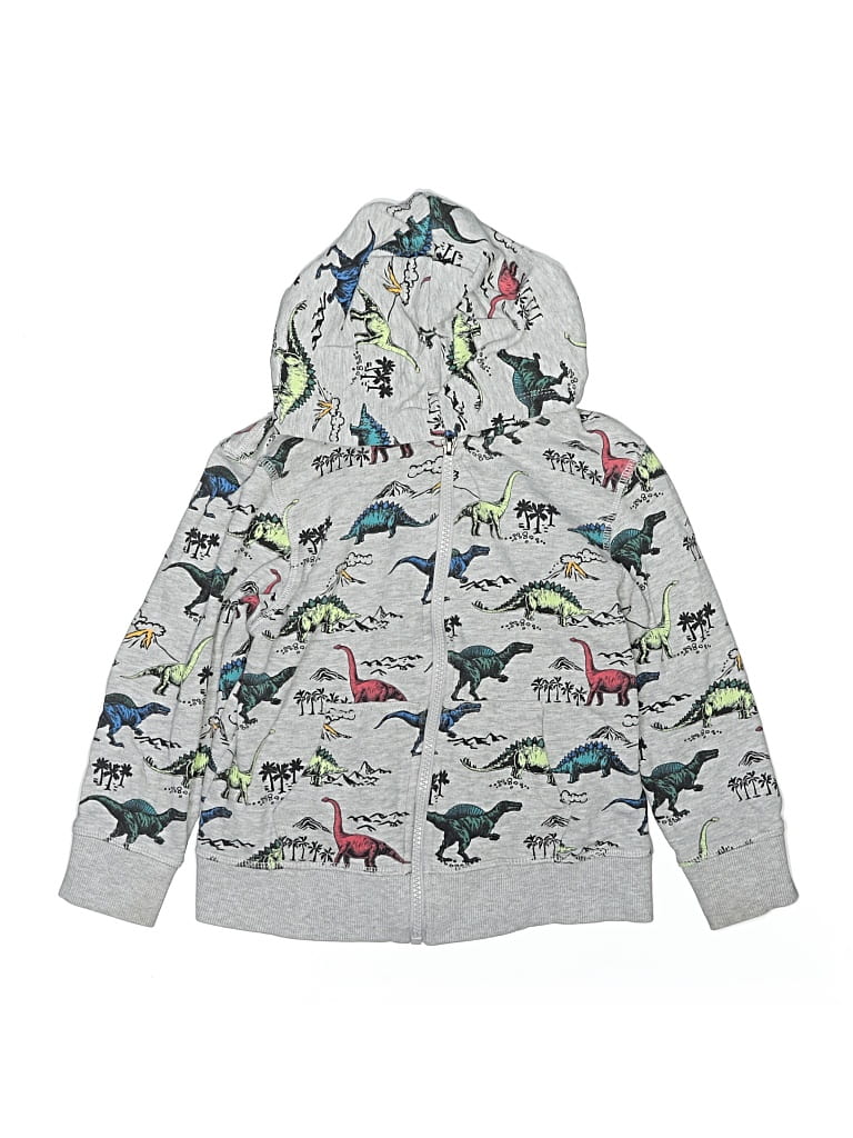 Pre-owned H&m Kids' Zip Up Hoodie In Gray