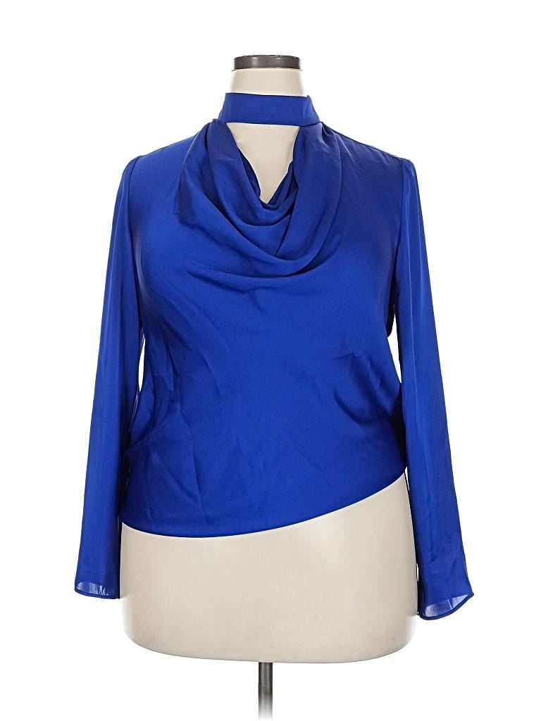 Pre-owned Joseph Ribkoff Long Sleeve Blouse In Blue
