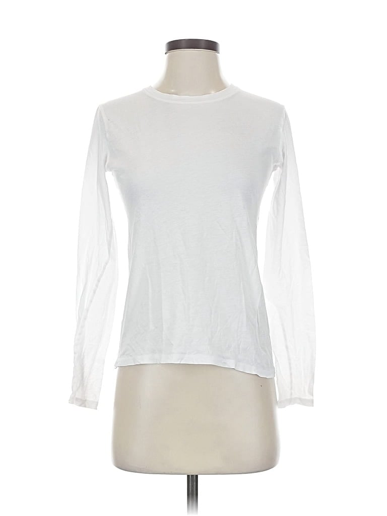 Pre-owned Vince Long Sleeve T-shirt In White