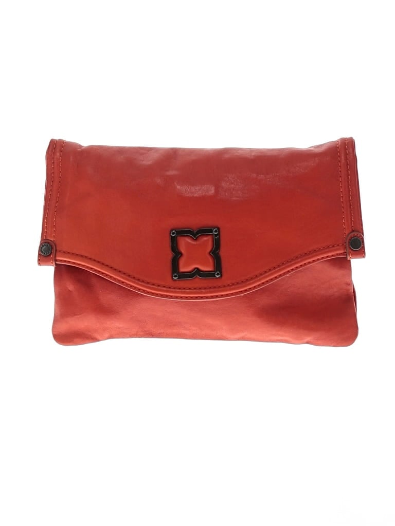 Pre-owned Bcbgmaxazria Clutch In Orange
