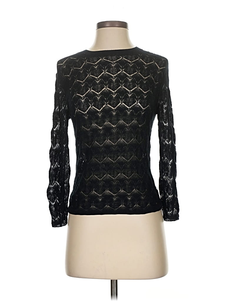 Pre-owned Vince Long Sleeve Top Black Mock Neckline Tops