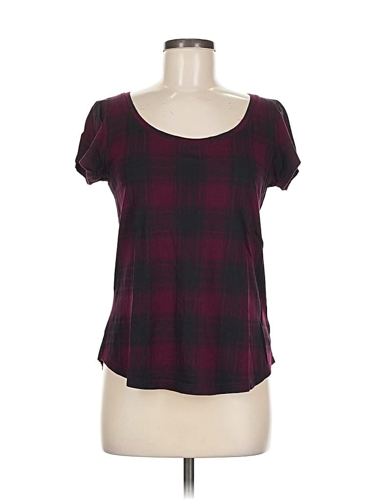 Pre-owned Banana Republic Factory Store Short Sleeve T-shirt In Burgundy