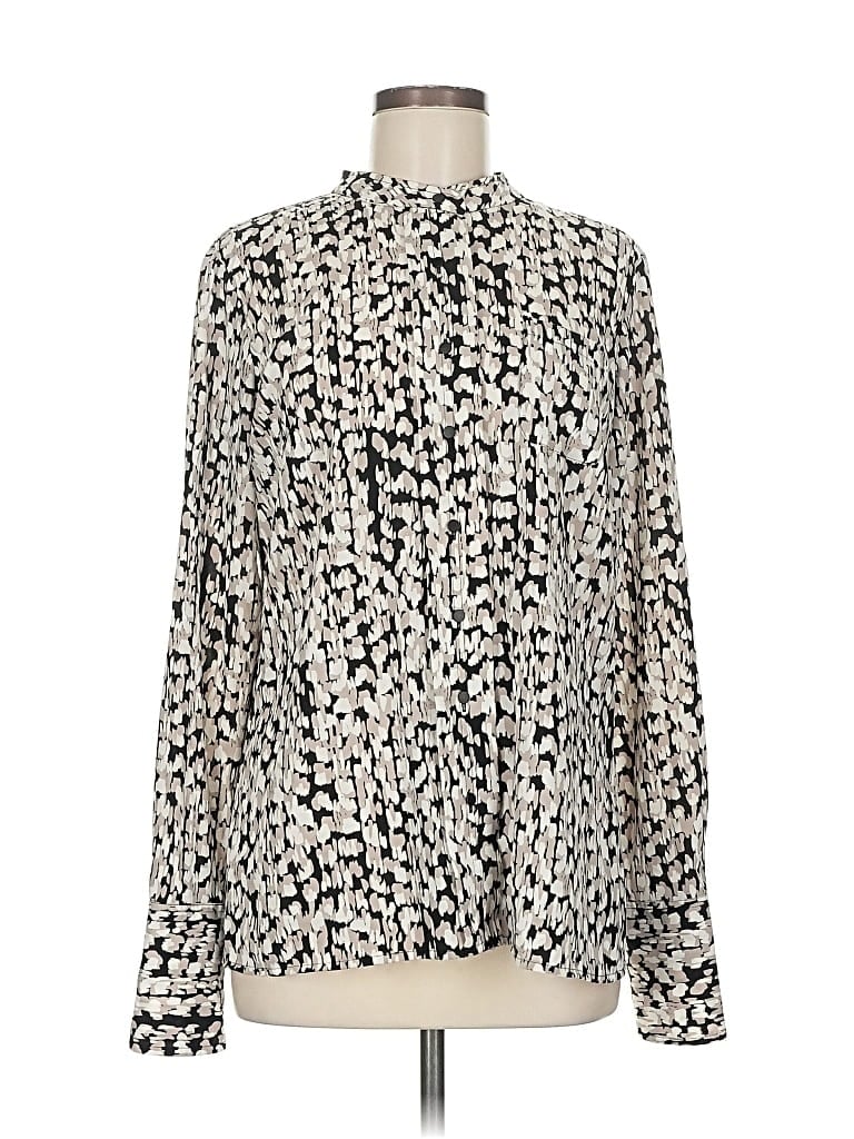 Pre-owned Assorted Brands Long Sleeve Blouse In White