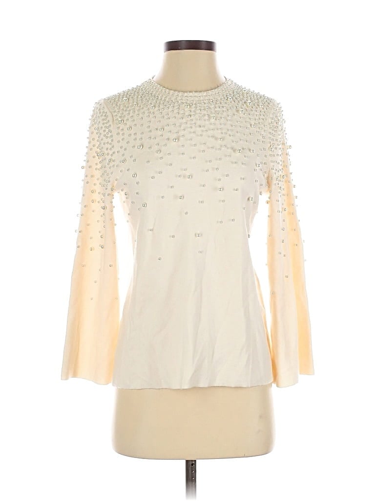 Pre-owned Chico's Cardigan Sweater In White